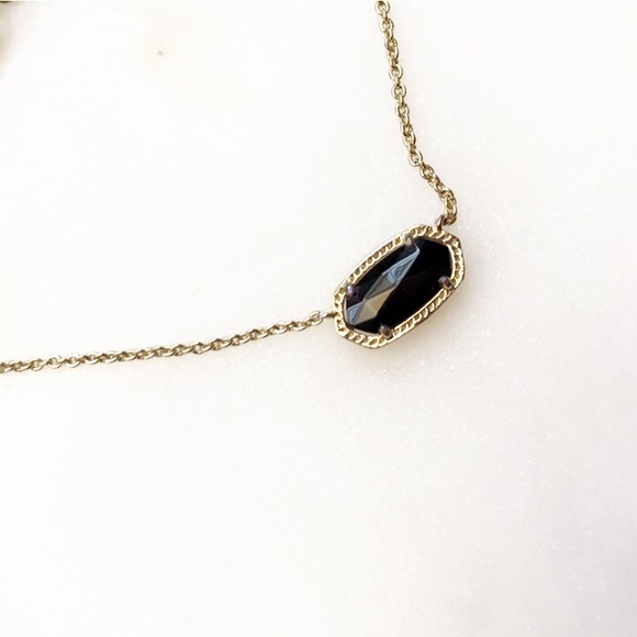 Kendra Scott Black Elisa Gold Necklace - Picture 4 of 5